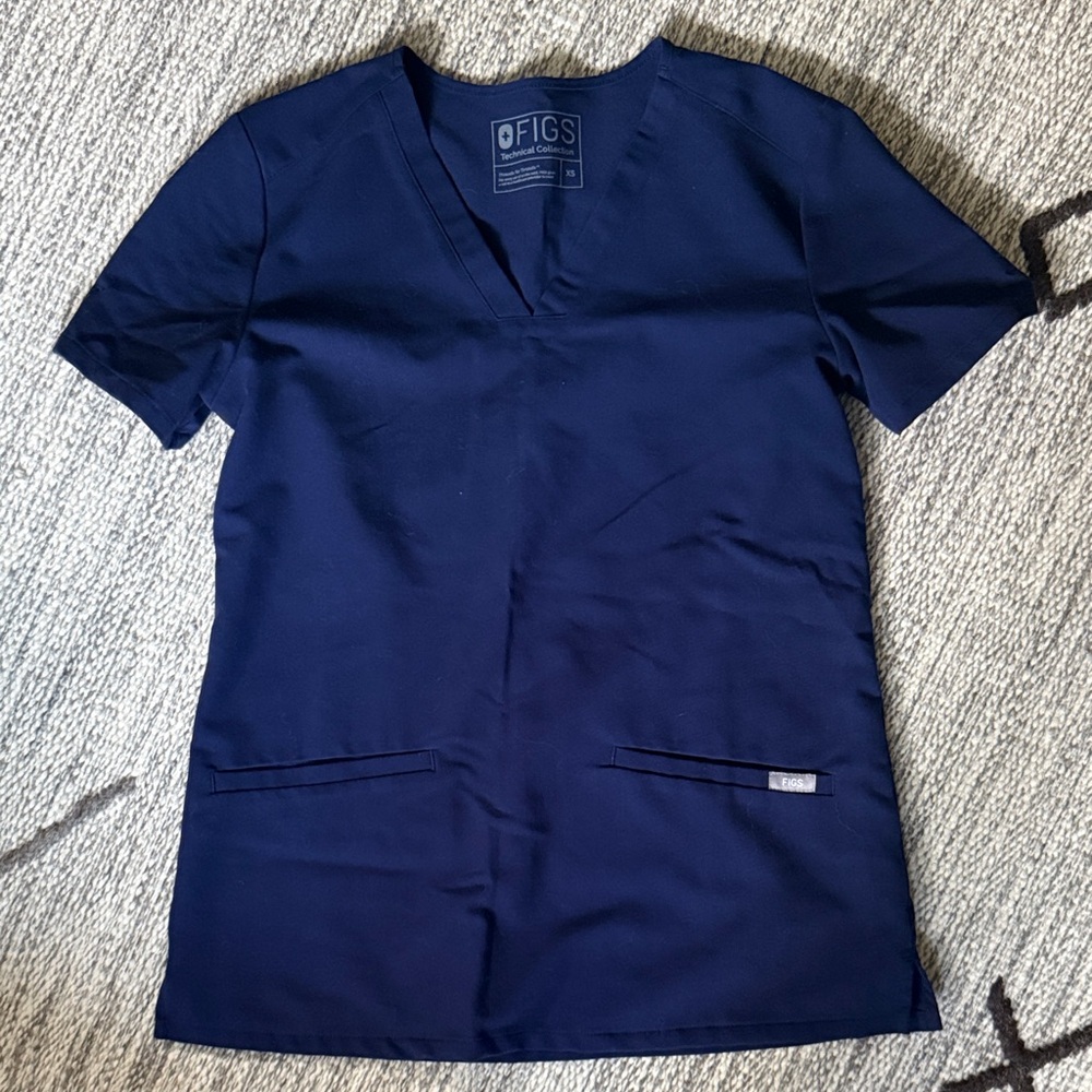 FIGS Casma Scrub Top Navy XS